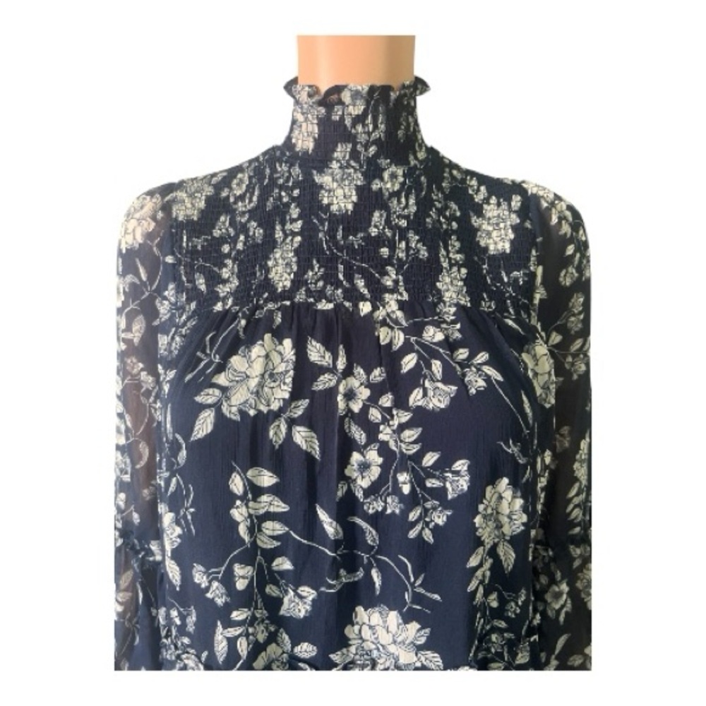 Trixxi Black and White Floral Long Sleeve Dress - Picture 6 of 8
